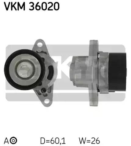 Натяжна планка поліклинового ременя VKM36020 SKF