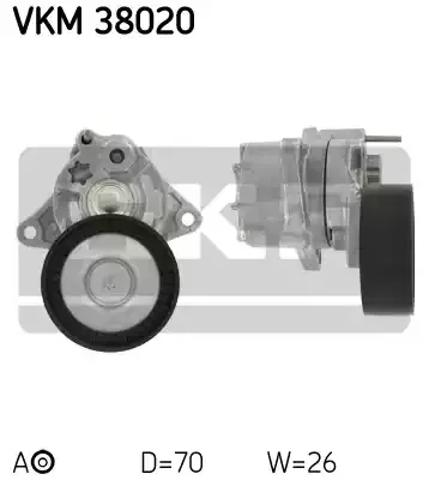 Натягувач приводного ременя VKM38020 SKF