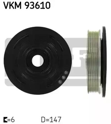 Шків колінчастого вала VKM93610 SKF