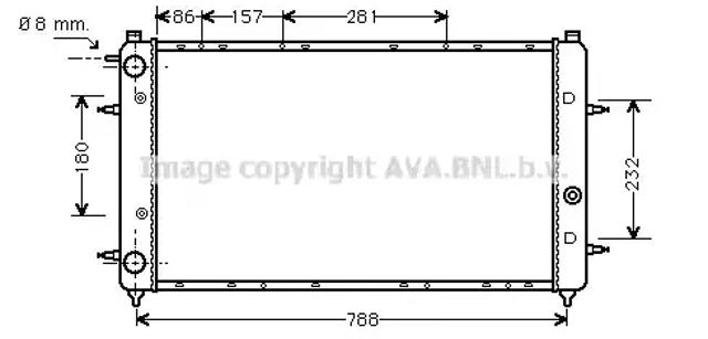 Радіатор охолодження двигуна VNA2114 AVA