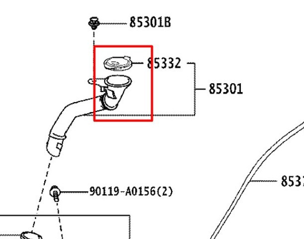 Кришка бачка омивача 8531624130 TOYOTA