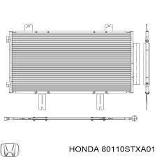 Радиатор кондиционера acura mdx (yd2) 3.7 80110STXA01