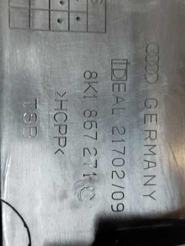 Обшивка стійки кузова внутрішня, передня ліва 8K1867271C VAG