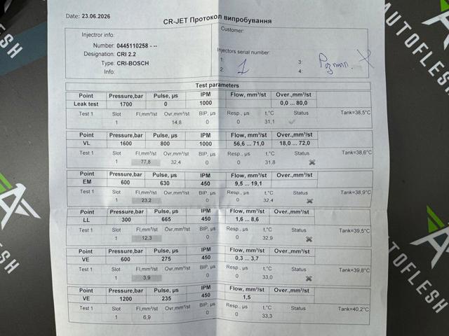 Форсунка вприску палива 0445110258 HYUNDAI