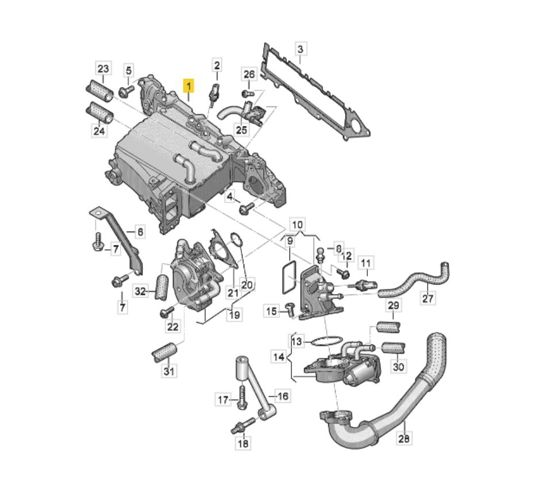 Колектор впускний 04L129711AC VAG