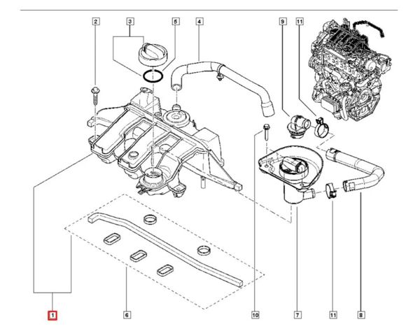 Колектор впускний 118305906R NISSAN