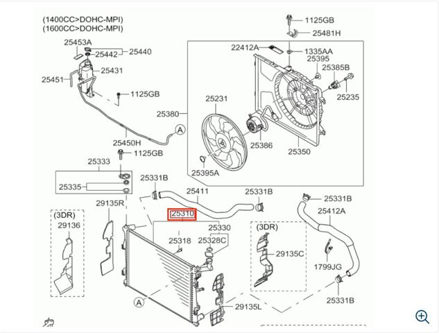 Радіатор водяний 253102L600 HYUNDAI