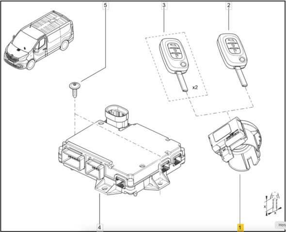 Антена / кільце іммобілайзера 285910001R RENAULT