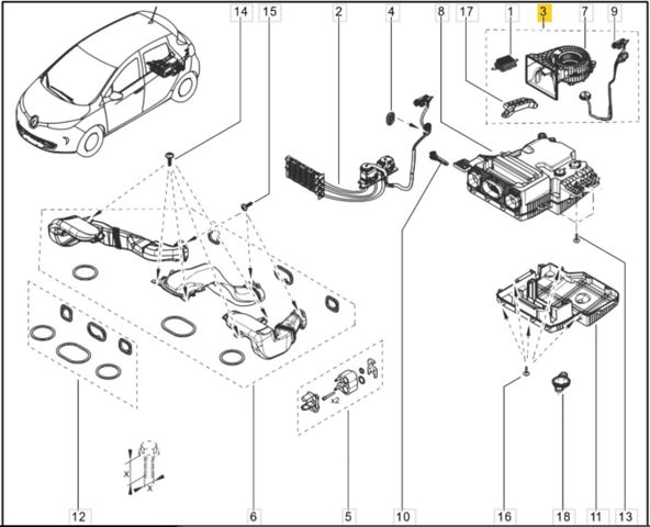 Вентилятор охолодження батареї 299N46092R RENAULT