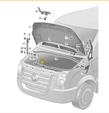 Замок капота 2E0823501 MERCEDES
