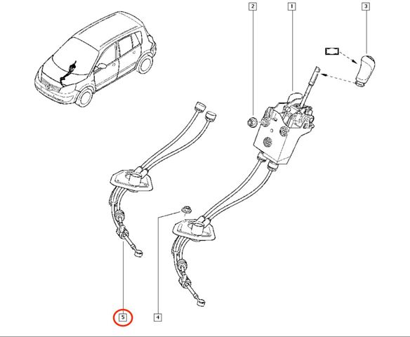Трос КПП 349358401R RENAULT