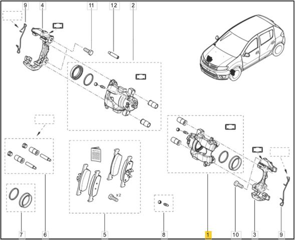 Супорт тормзной 410118579R RENAULT
