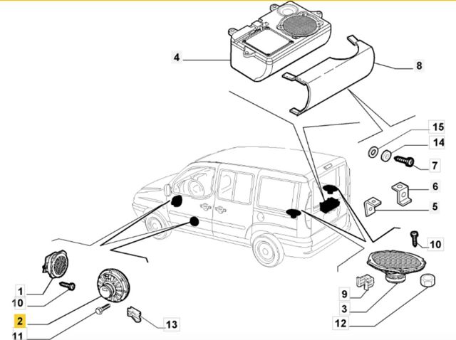 Динамік передній 46762997 FIAT