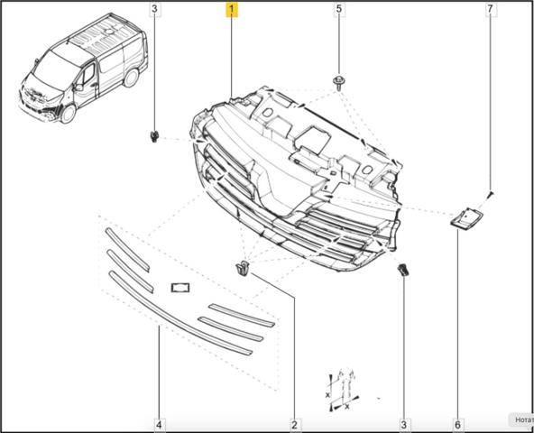 Решітка радіатора 623108673R RENAULT