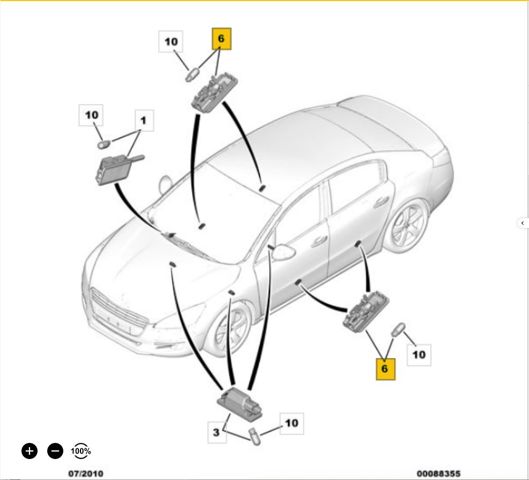 Підсвічування багажника 6362N6 PEUGEOT