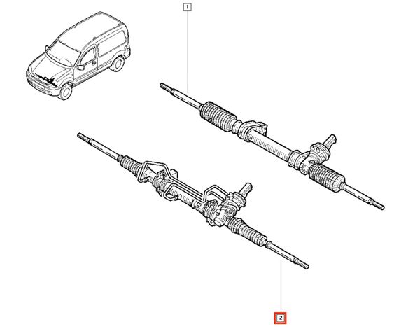 Рейковий рульовий механізм 7701472117 RENAULT