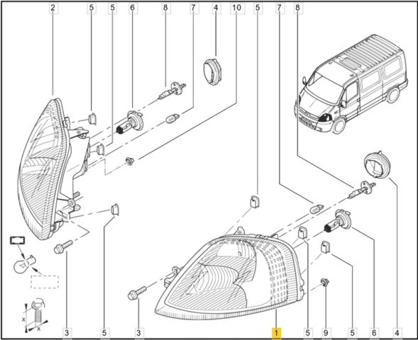 Оптика 8200163516 RENAULT
