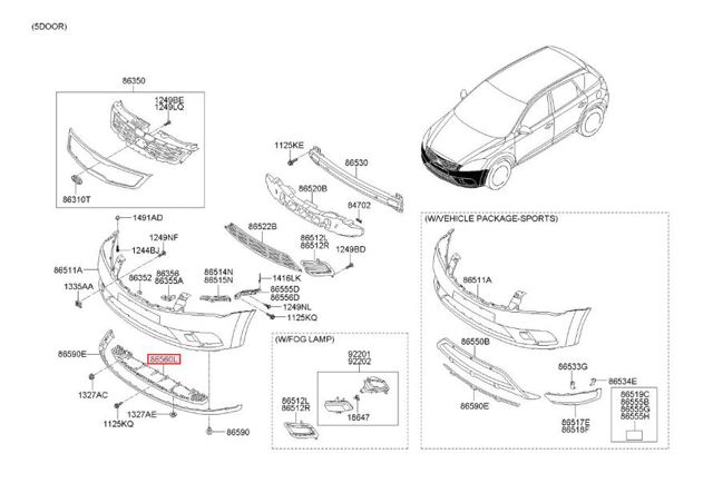 Кенгурятник 865601H500 HYUNDAI