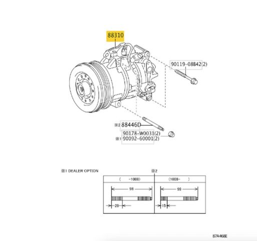 Компресор кліматичної установки 883100D330 TOYOTA
