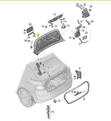 Кришка багажника кузова 8P7827023B VAG