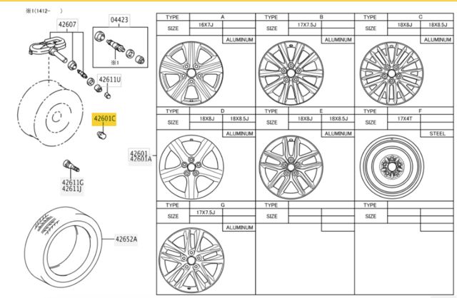 Гайка колісна 9094201033 TOYOTA