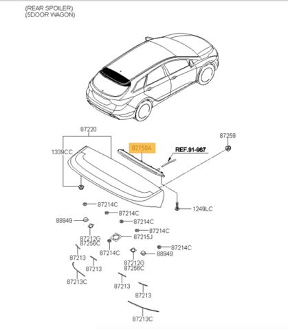 Стоп-сигнал 927003Z000 HYUNDAI