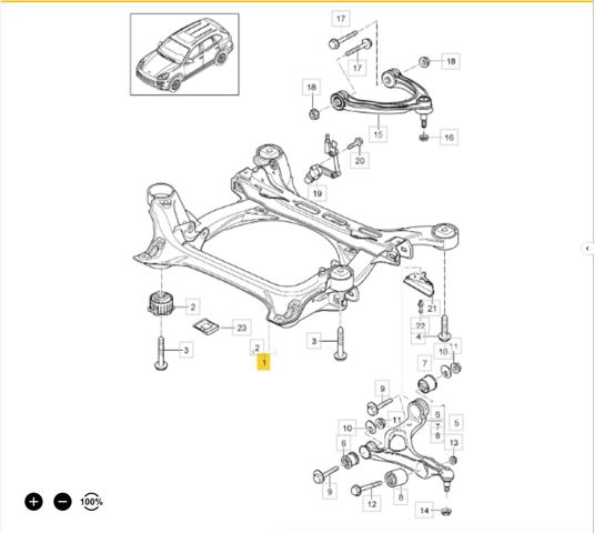 Передня балка 95834103000 PORSCHE