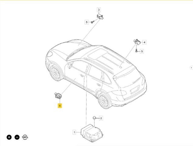 Датчик AIRBAG передній 95861822210 PORSCHE