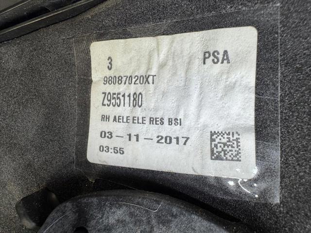 Праве дзеркало заднього виду 98087020XT PEUGEOT