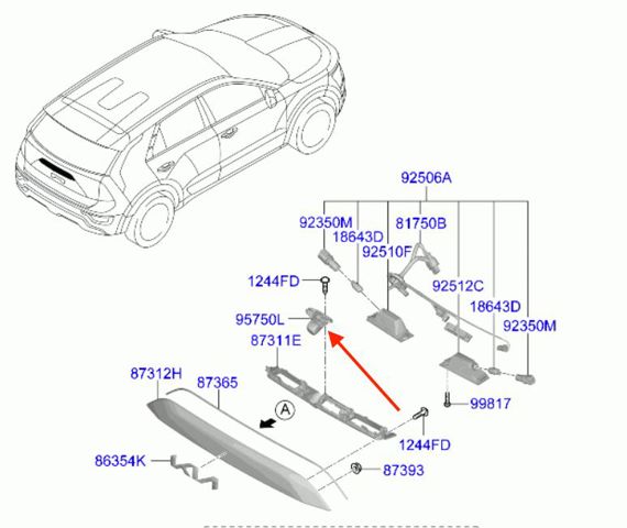 Камера заднього виду 99240AT300 HYUNDAI