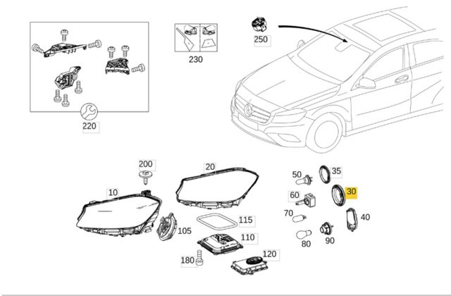 Заглушка фари A0008264324 MERCEDES