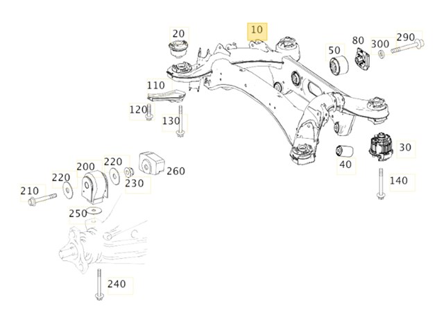 Механізм управління задньої осі A2053507207 MERCEDES