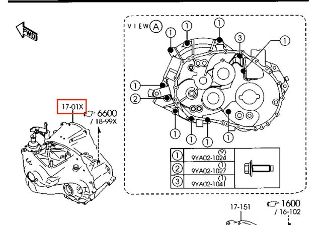 КПП в зборі A6121701XD MAZDA