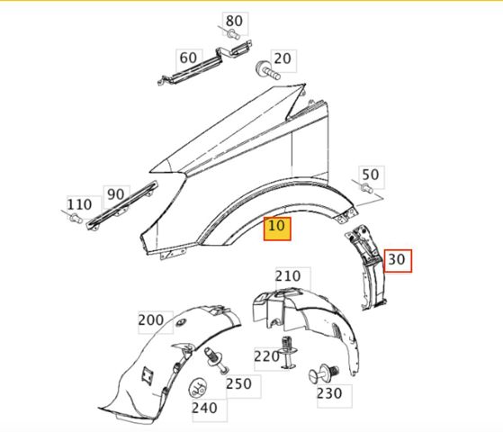 Переднє праве крило A9066377819 MERCEDES