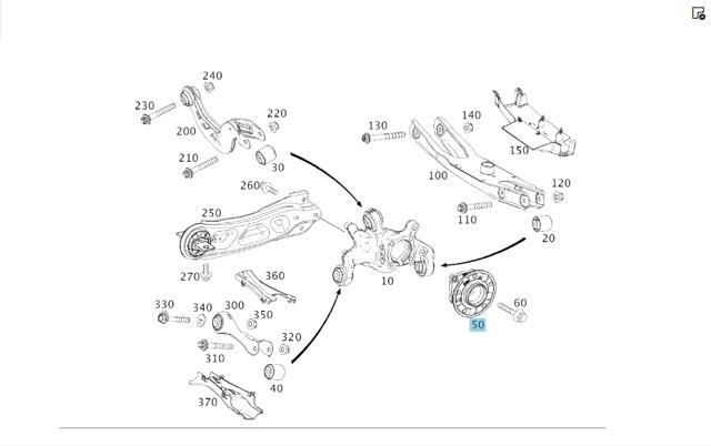 Підшипник задньої маточини A2463340206 MERCEDES