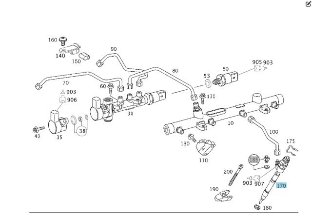 Форсунки електромагнітні A6280700487 MERCEDES