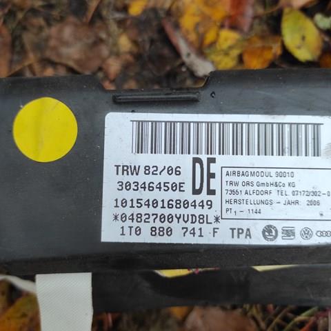 Подушка безпеки, бічна, ліва, AIRBAG 1T0880741F VAG