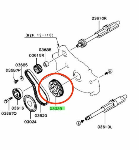Зірка кщленвала вала MD187277 MITSUBISHI