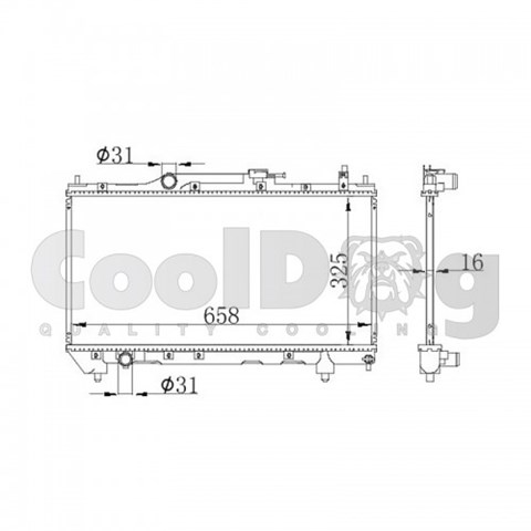 Радіатор системи охолодження двигуна CLD0220 CoolDog