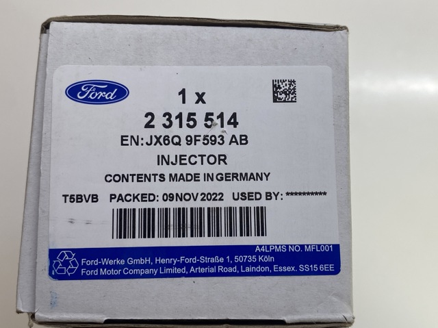 Форсунка дизельна в зборі, розпилювач + тримач JX6Q9F593AB FORD