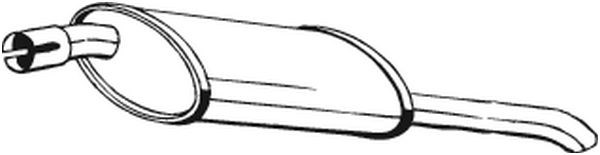Глушник задній opel astra f 91-98 1,4-1,8, 1,7td, kadett e 84-91 1,2-2,0, 1,5td 185-009