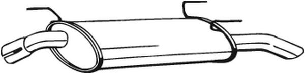 Глушник задній opel astra f 91-02 1,4, 1,6 185-321