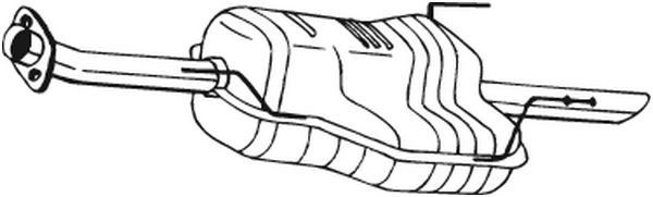 Глушник задній opel astra g 185-605