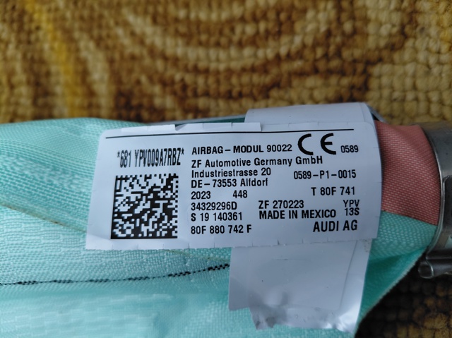 Подушка безпеки, бічна, права, AIRBAG 80F880742F VAG