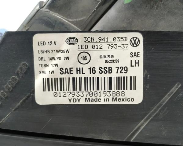 Фара 3CN941035B VAG