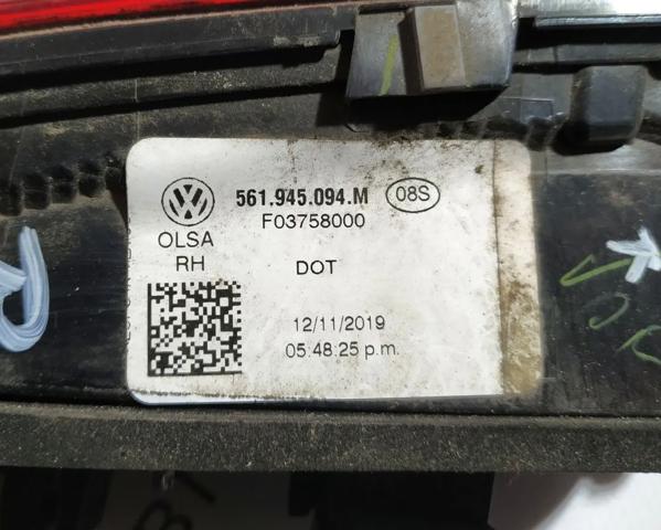 Ліхтар задній правий, внутрішній 561945094M VAG
