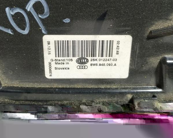 Ліхтар задній лівий, внутрішній 8W5945093A VAG