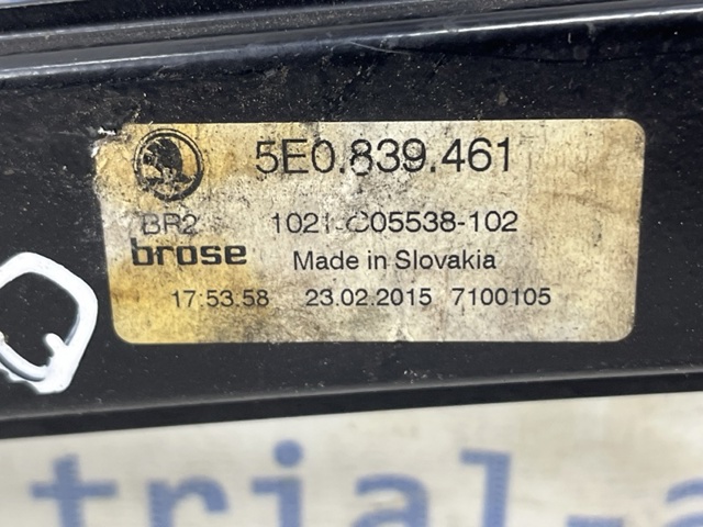 Механізм склопідйомника двері задньої, лівої 5E0839461 VAG