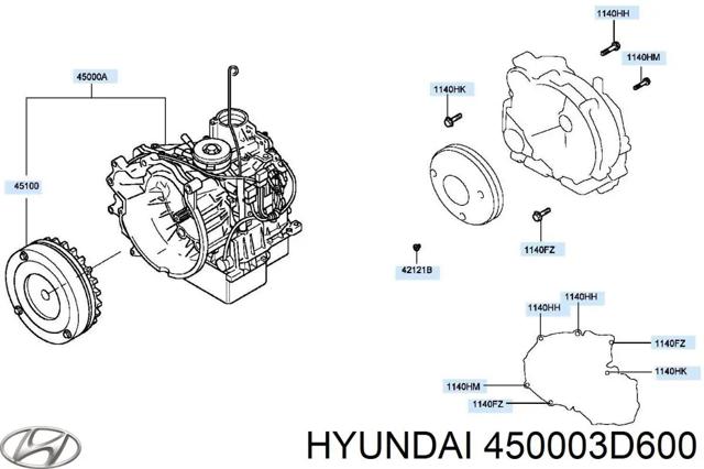 Автоматична коробка передач 450003D600 HYUNDAI