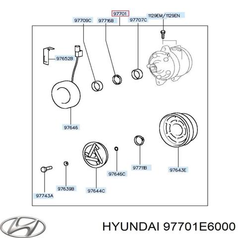 Компресор системи кондиціювання 97701E6000 HYUNDAI